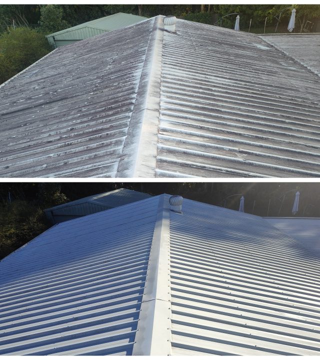 Sunshine Coast Mobile Cleaning Before and After Roof Cleaning